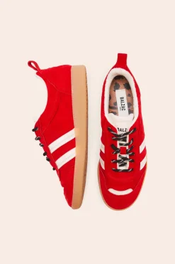 Balzac Paris Baskets Quinn Croûte de cuir rouge Sale