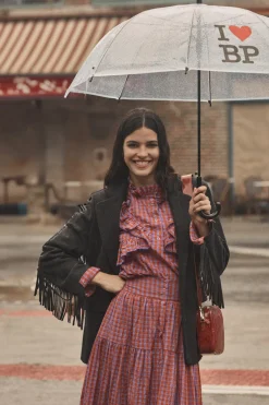 Balzac Paris Blouse Amelia Vichy orange et violet Online