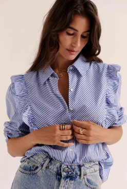 Balzac Paris Blouse Cassi Rayures bleu Online