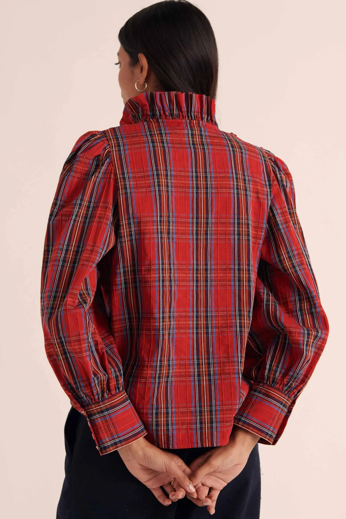 Balzac Paris Blouse Diana Tartan rouge Best