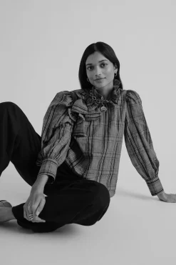 Balzac Paris Blouse Diana Tartan rouge Best