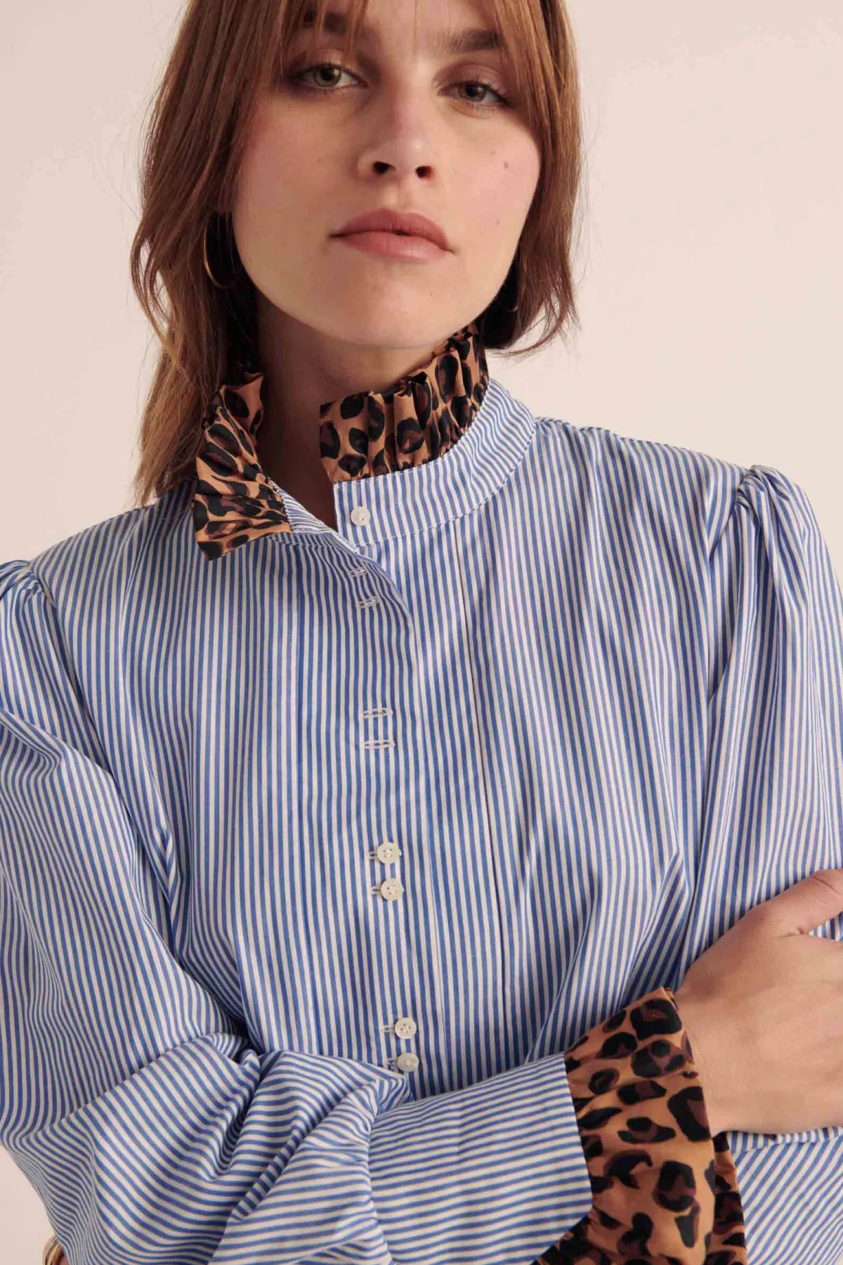 Balzac Paris Blouse Source léopard et rayures Rayures léopard Outlet
