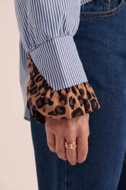 Balzac Paris Blouse Source léopard et rayures Rayures léopard Outlet