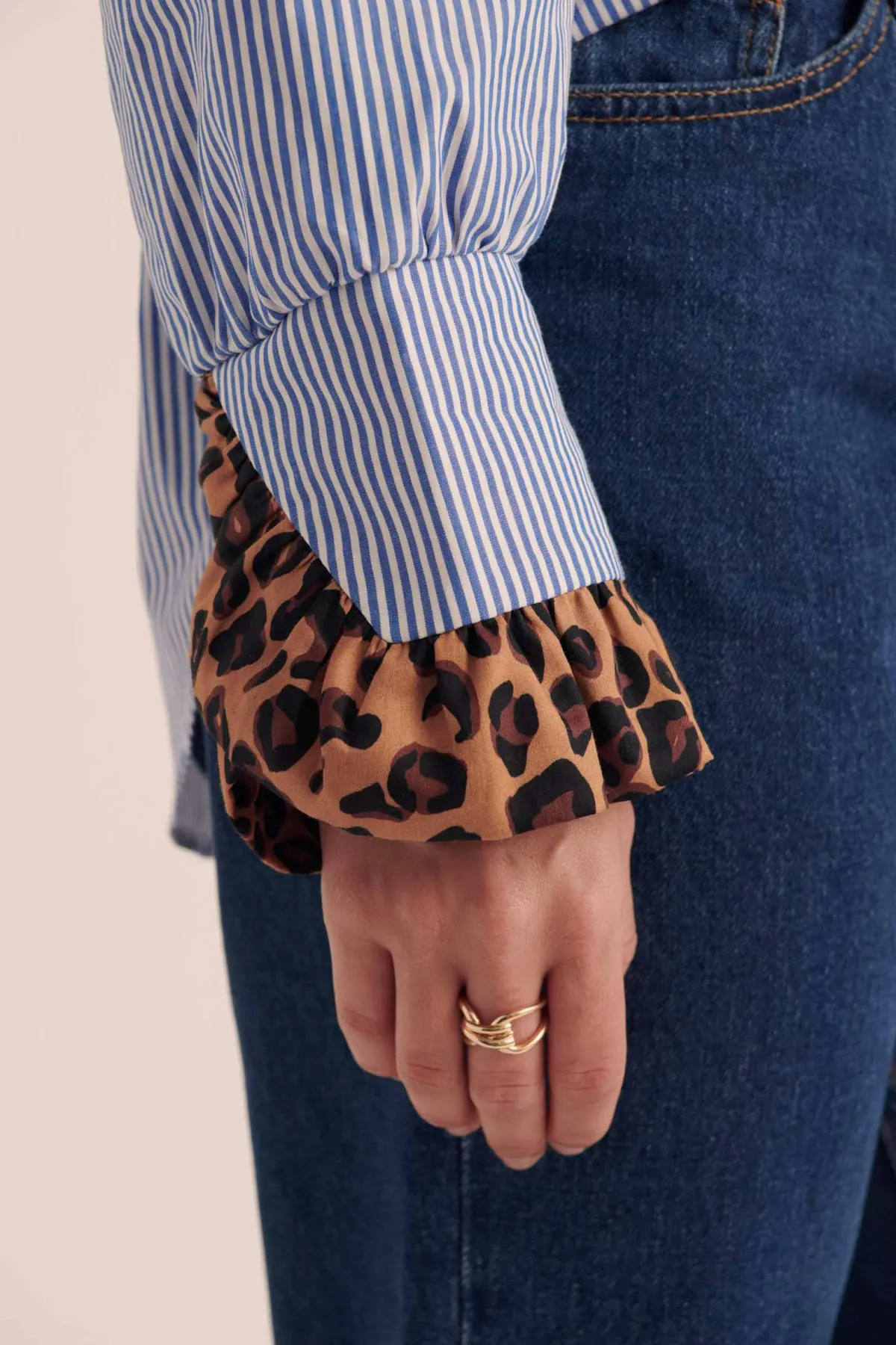 Balzac Paris Blouse Source léopard et rayures Rayures léopard Outlet