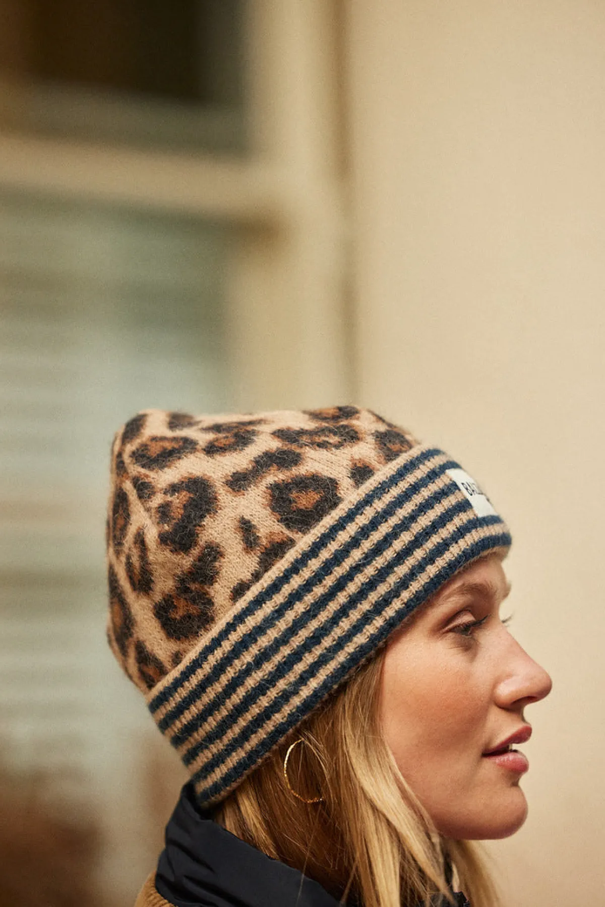 Balzac Paris Bonnet Lou rayures et léo Rayures léopard Cheap