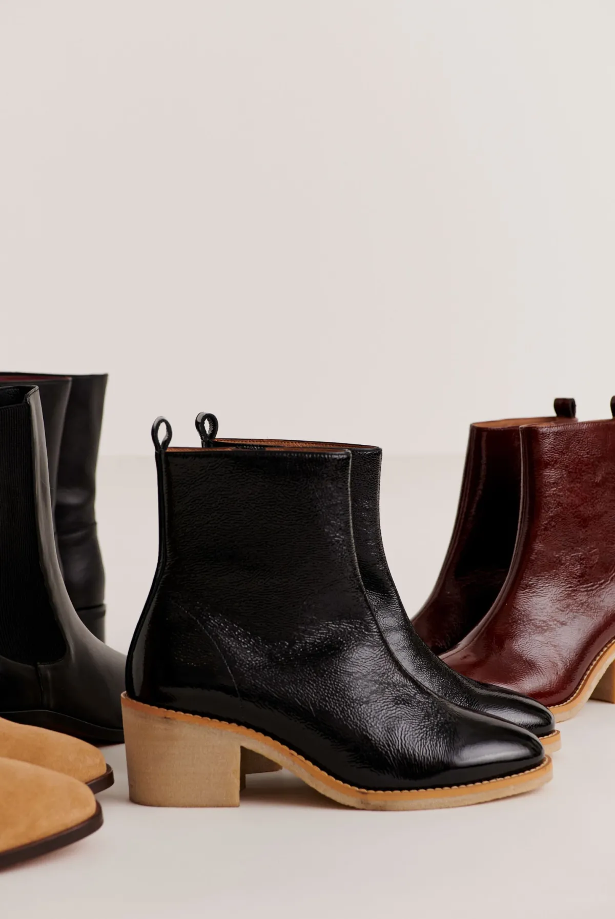 Balzac Paris Bottines Allure vernis froissé noir Noir vernis Discount