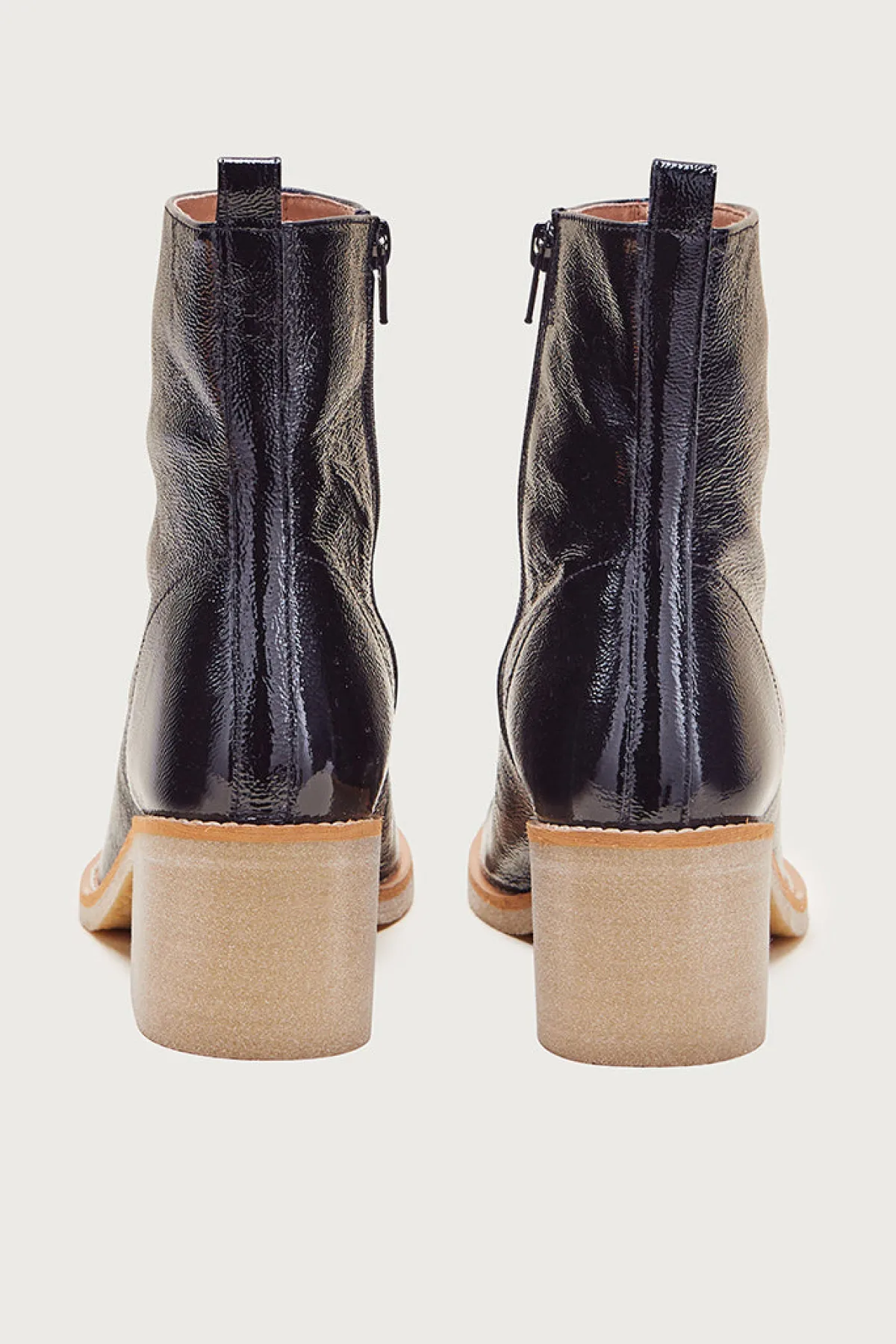 Balzac Paris Bottines Allure vernis froissé noir Noir vernis Discount