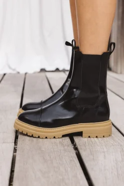 Balzac Paris Bottines Fleuron Noir glacé Hot