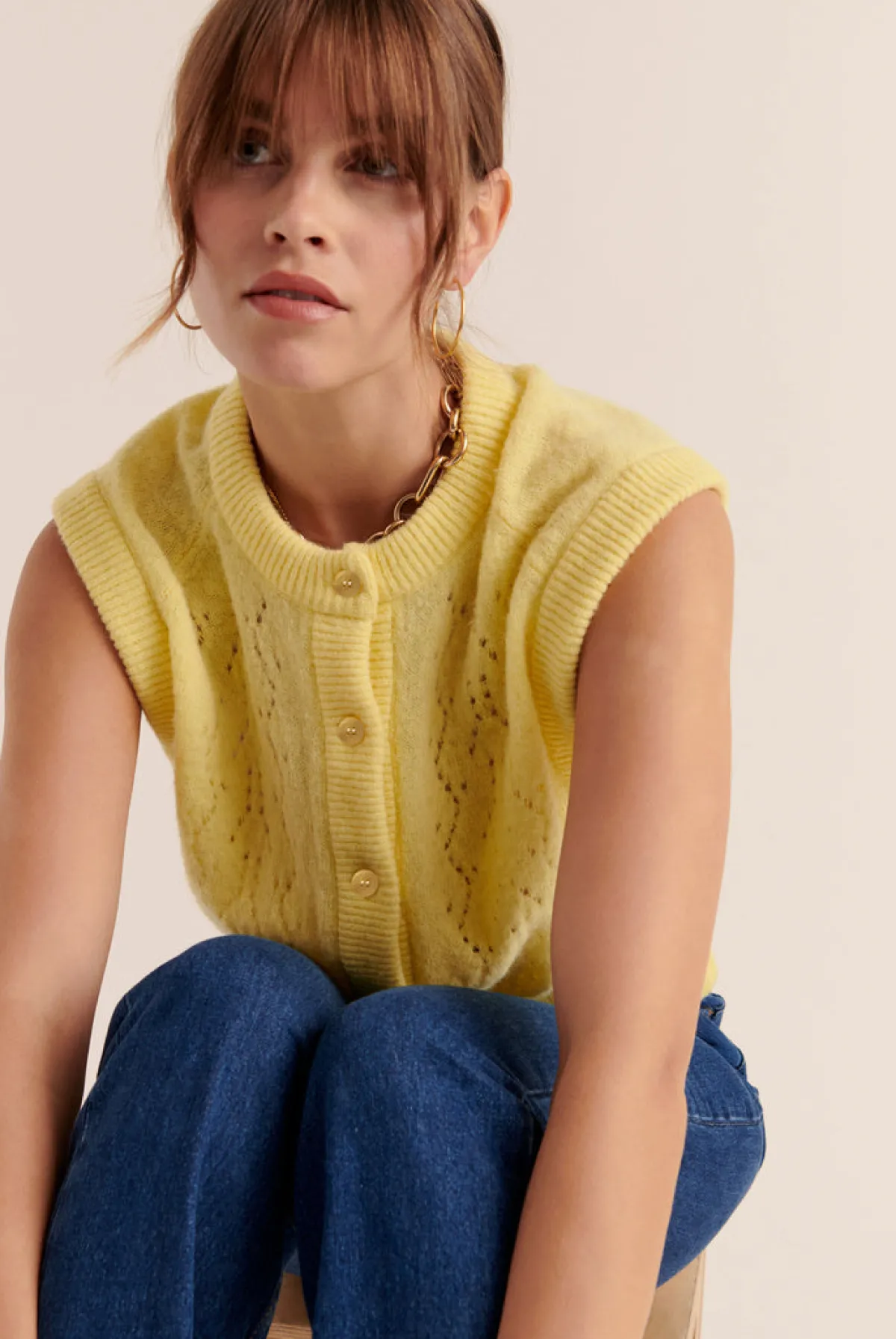 Balzac Paris Cardigan Brooke Jaune Fashion