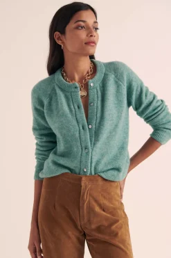 Balzac Paris Cardigan Come Bleu vert Cheap