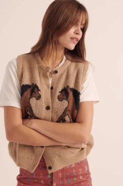 Balzac Paris Cardigan Jolly Camel et marron Sale