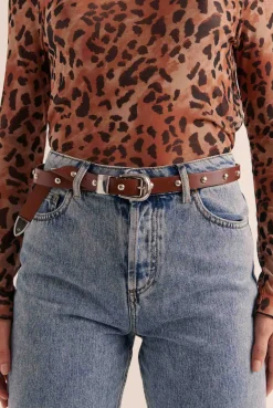 Balzac Paris Ceinture Cameron Clouté camel New