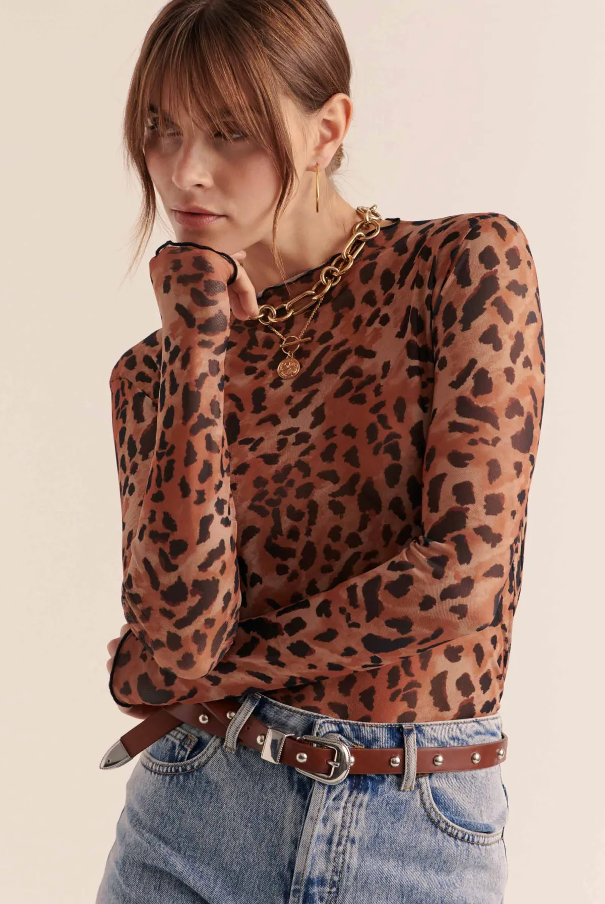 Balzac Paris Ceinture Cameron Clouté camel New