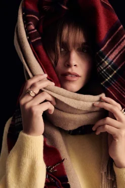 Balzac Paris Écharpe Public Tartan rouge Store