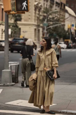 Balzac Paris Chemise Amy Vichy jaune et violet Best Sale