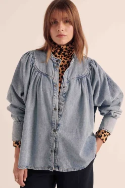 Balzac Paris Chemise Apolline Bleu glacier Best