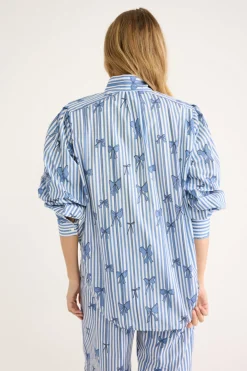 Balzac Paris Chemise Bianca imprimé noeuds bleu Imprimé nœuds bleu Hot