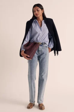 Balzac Paris Chemise Davis Rayures bleu et blanc Cheap