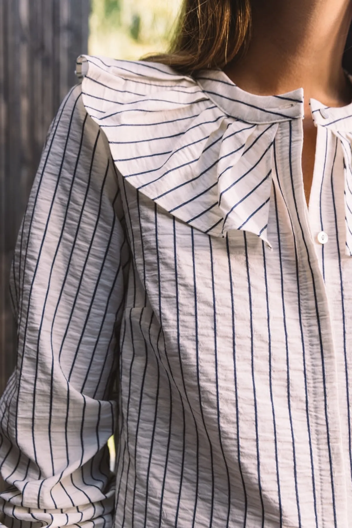 Balzac Paris Chemise Hergé et blanc Rayures bleu Flash Sale
