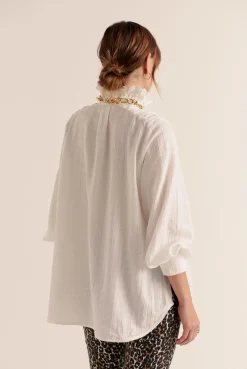 Balzac Paris Chemise Léonor Carreaux blanc naturel Fashion