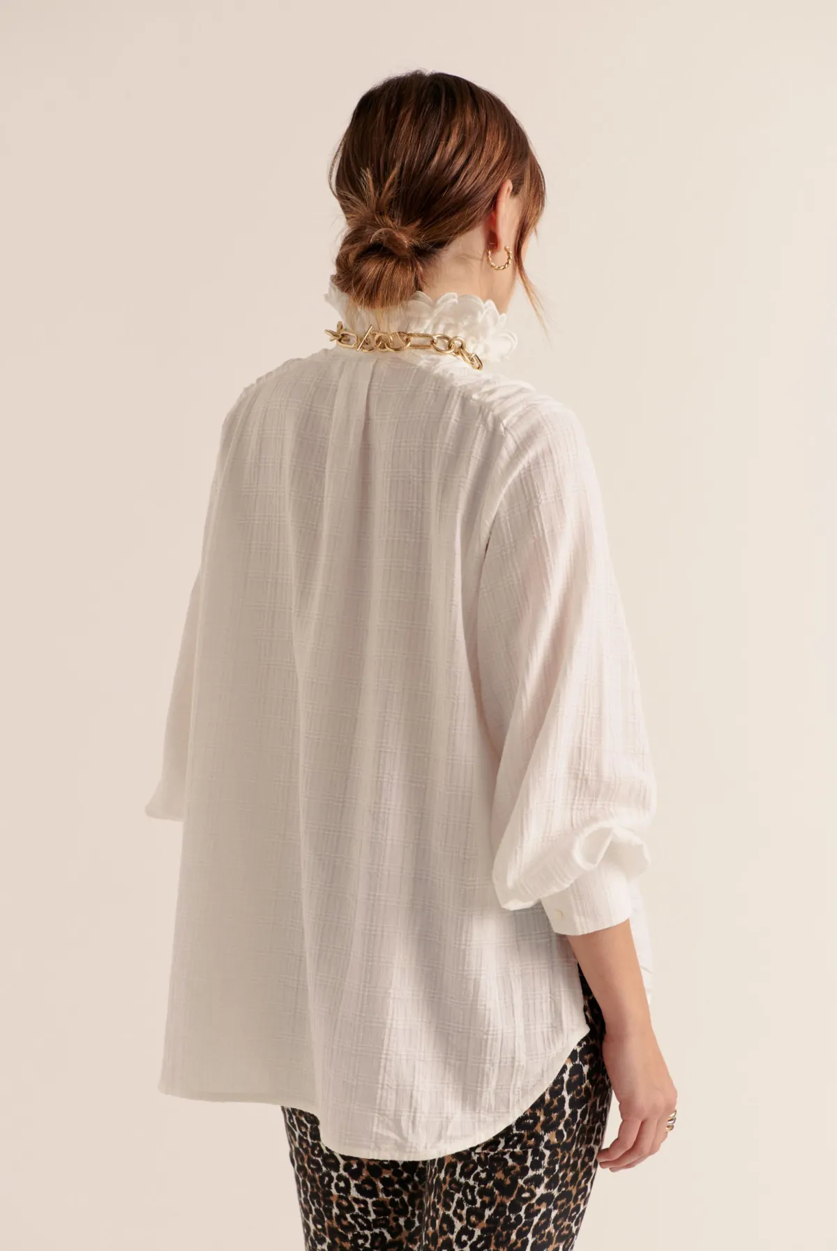 Balzac Paris Chemise Léonor Carreaux blanc naturel Fashion