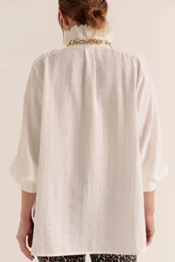 Balzac Paris Chemise Léonor Carreaux blanc naturel Fashion