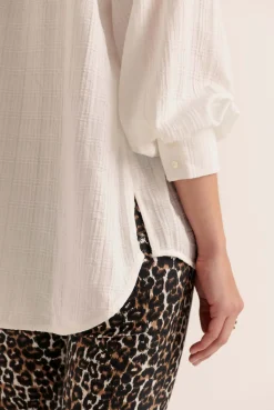 Balzac Paris Chemise Léonor Carreaux blanc naturel Fashion