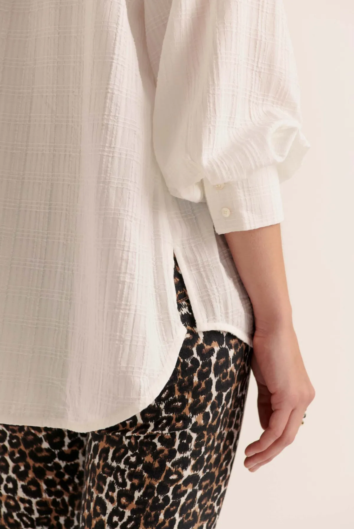 Balzac Paris Chemise Léonor Carreaux blanc naturel Fashion