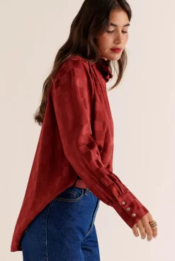 Balzac Paris Chemise Léonor Damier bordeaux Online