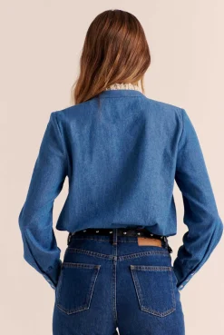 Balzac Paris Chemise Léopoldine bleu midi En jean Best Sale