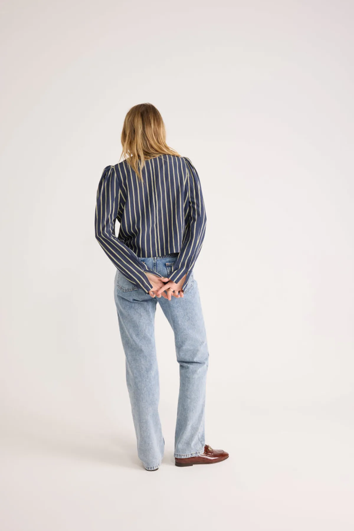 Balzac Paris Chemise Luisa Rayures marine et jaune Store