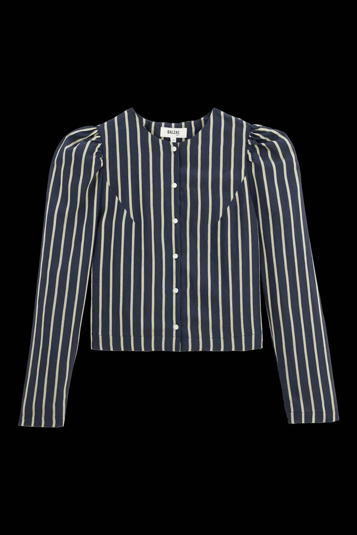 Balzac Paris Chemise Luisa Rayures marine et jaune Store