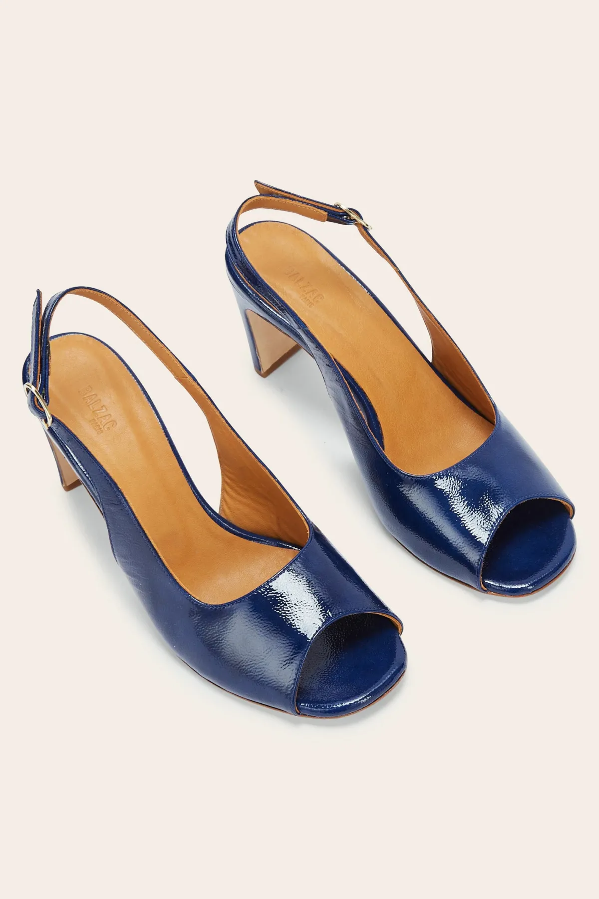 Balzac Paris Escarpins Ode vernis froissé Bleu nuit Fashion