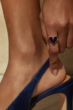 Balzac Paris Escarpins Ode vernis froissé Bleu nuit Fashion