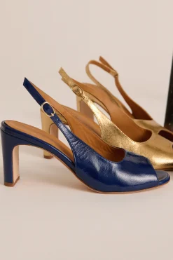 Balzac Paris Escarpins Ode vernis froissé Bleu nuit Fashion