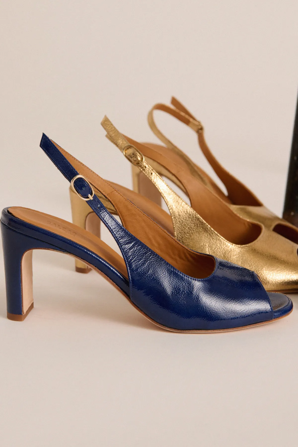 Balzac Paris Escarpins Ode vernis froissé Bleu nuit Fashion