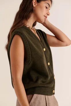 Balzac Paris Gilet Constant Kaki Best Sale