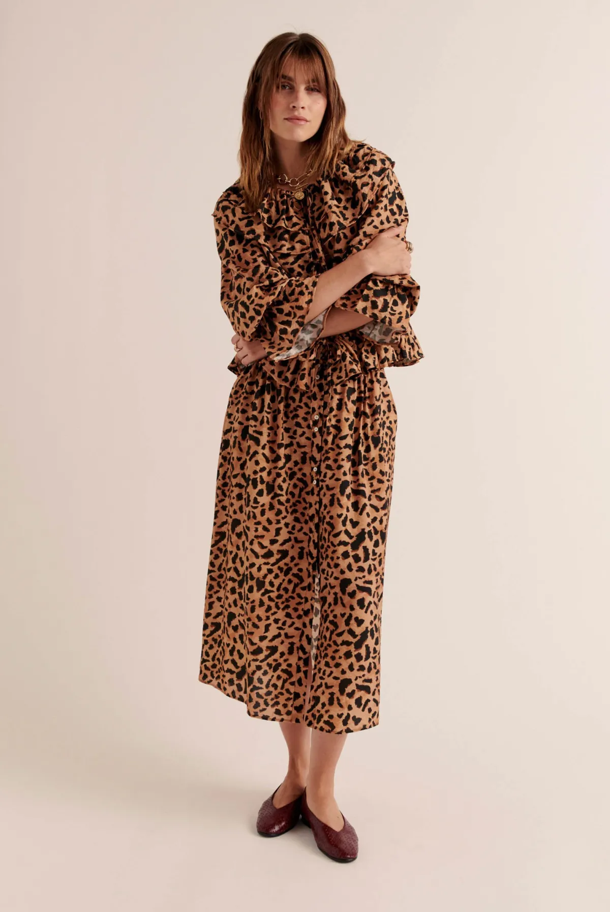 Balzac Paris Jupe Sally Imprimé guépard cappuccino Fashion