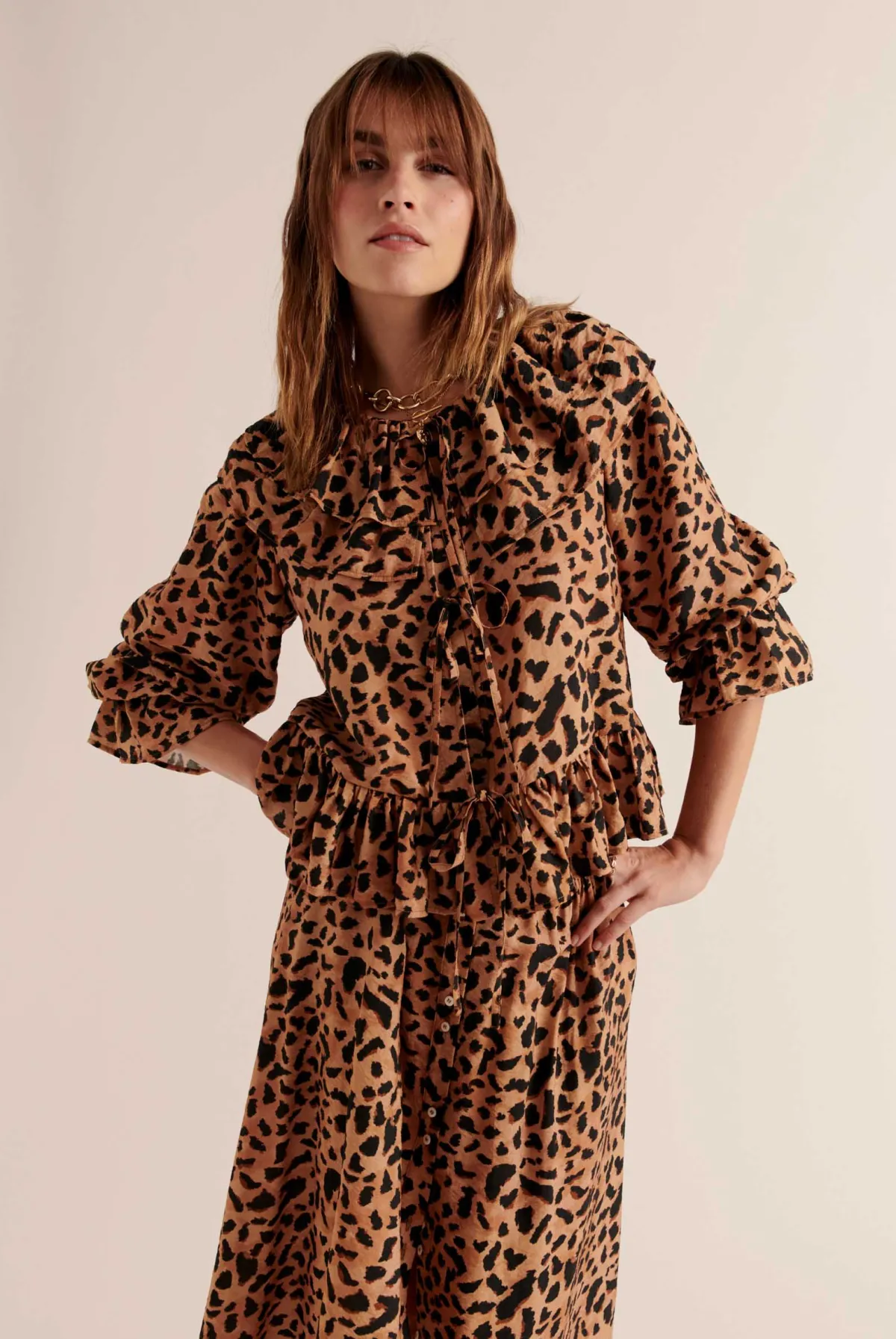 Balzac Paris Jupe Sally Imprimé guépard cappuccino Fashion