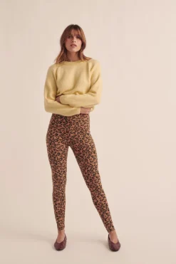 Balzac Paris Legging Calme Léopard café Fashion