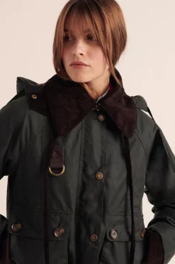 Balzac Paris Manteau Céline kaki et léopard Barbour x BP Capuche amovible vendue séparément Best Sale