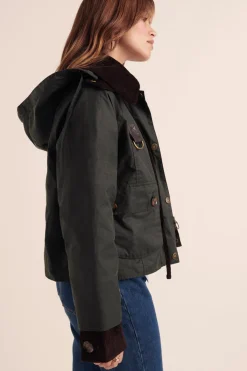 Balzac Paris Manteau Céline kaki et léopard Barbour x BP Capuche amovible vendue séparément Best Sale