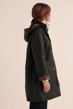 Balzac Paris Manteau Colette kaki et léopard Barbour x BP Capuche amovible vendue séparément Sale