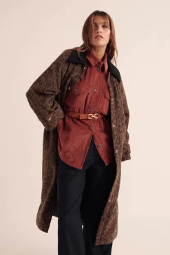 Balzac Paris Manteau Gary Léopard foncé Discount
