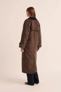 Balzac Paris Manteau Gary Léopard foncé Discount