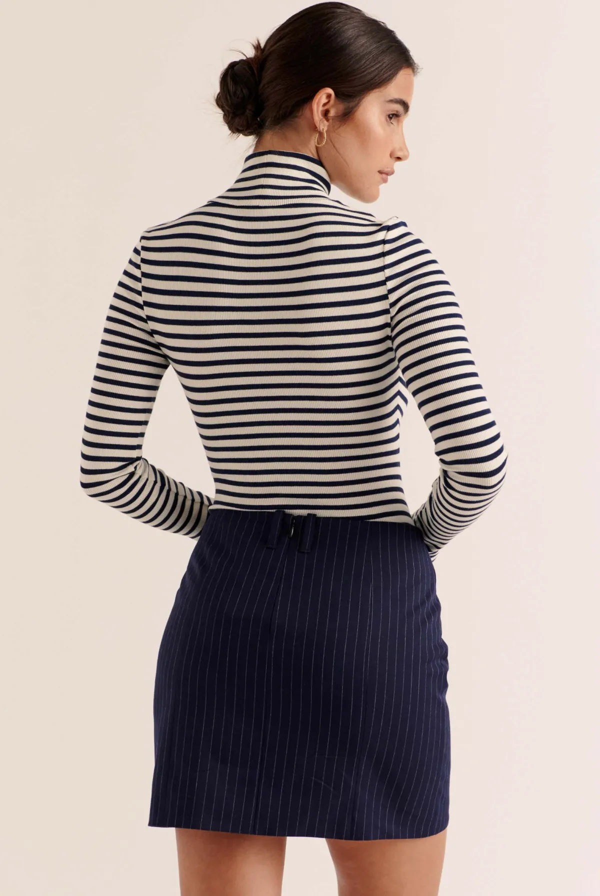 Balzac Paris Mini jupe Monica Rayures marine Best Sale