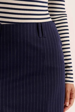 Balzac Paris Mini jupe Monica Rayures marine Best Sale