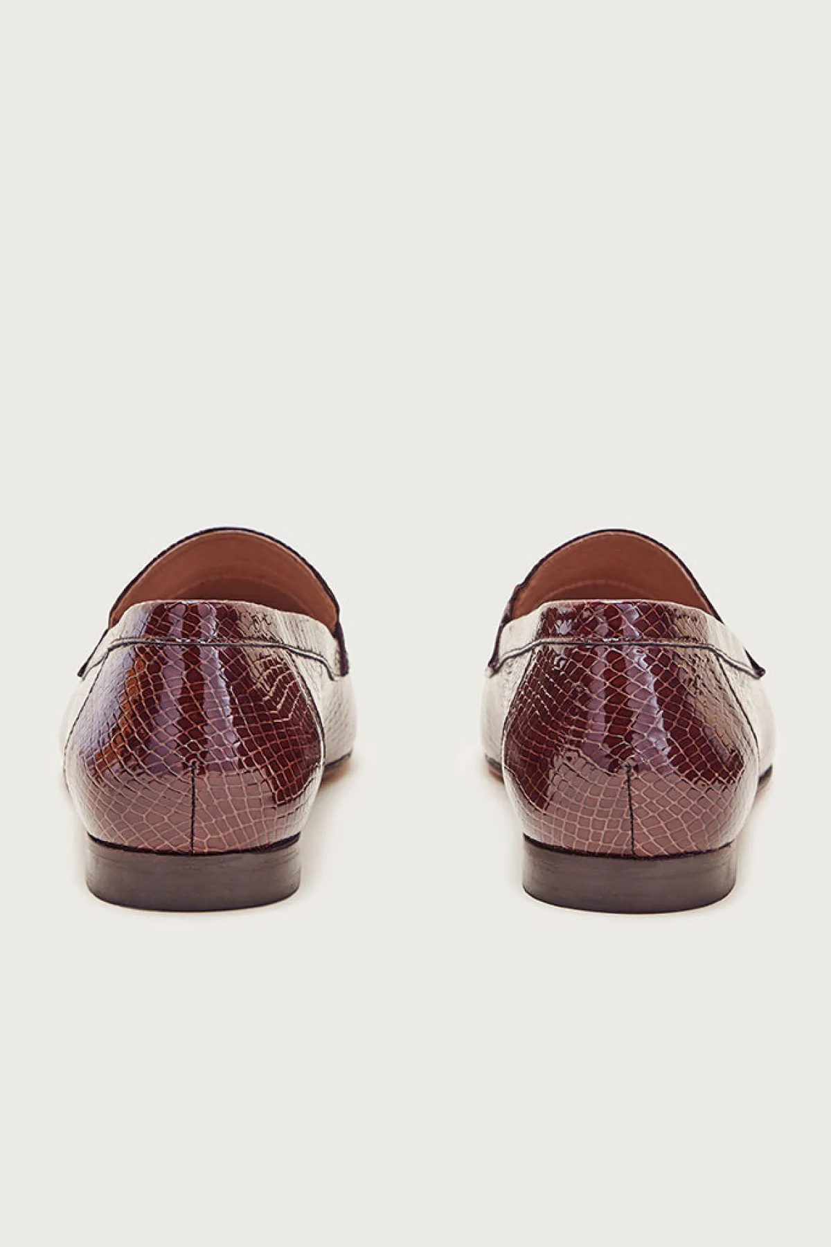 Balzac Paris Mocassins Flavie embossé vernis chocolat Chocolat embossé Best Sale