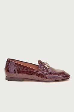 Balzac Paris Mocassins Flavie embossé vernis chocolat Chocolat embossé Best Sale