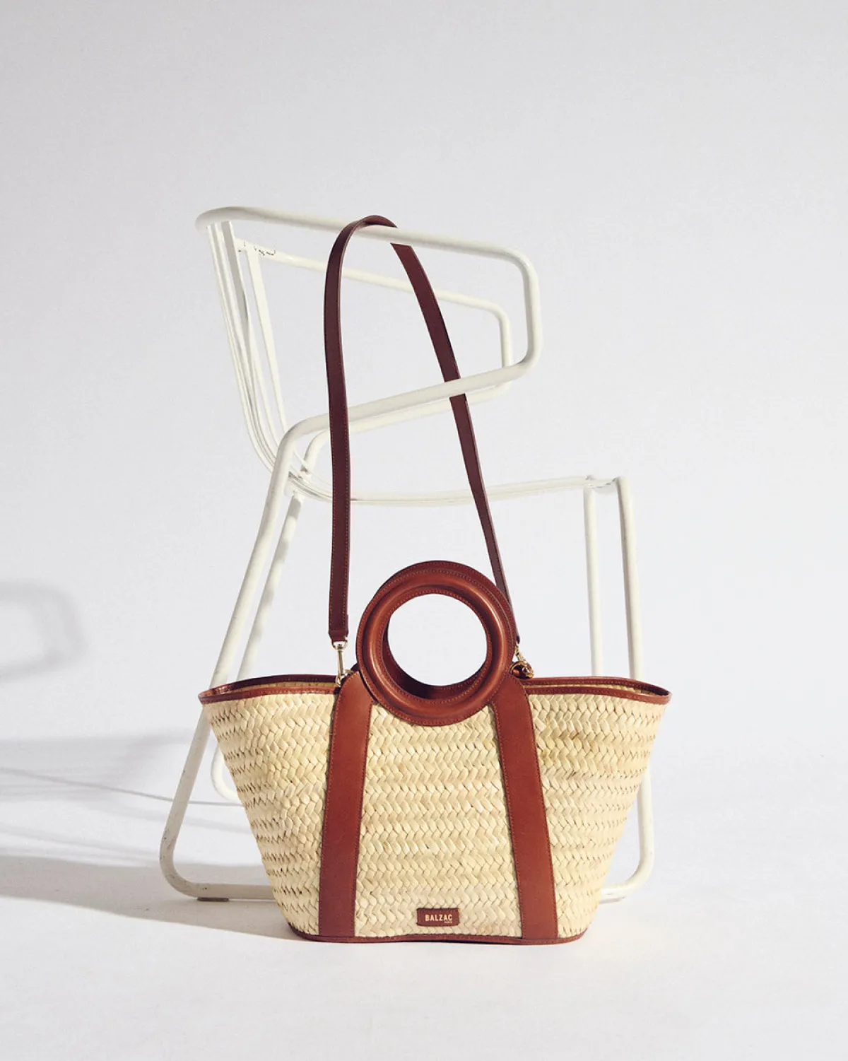 Balzac Paris Panier Paulina tressé naturel et cognac Tressé naturel et cogac Fashion